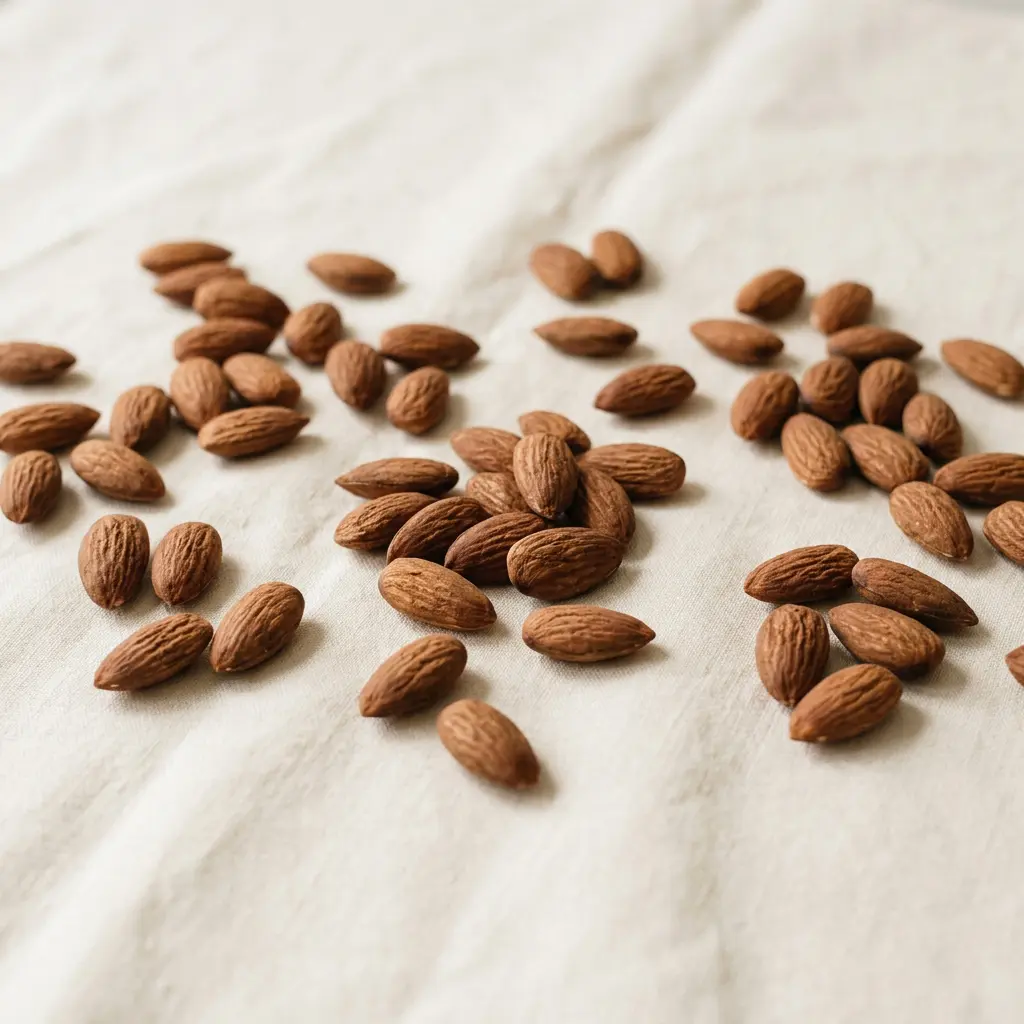 Almonds - California variety, crispy texture and loaded with natural proteins.