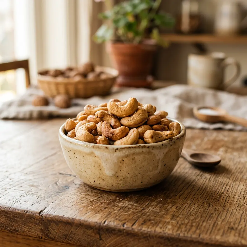 Premium Cashew Nuts - Rich, buttery whole white cashews, hygienically graded and packed.