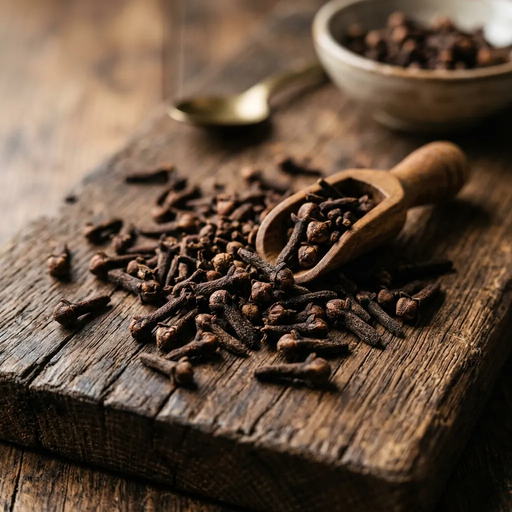 Cloves - Premium whole dried cloves showing flower buds, perfect for flavoring.