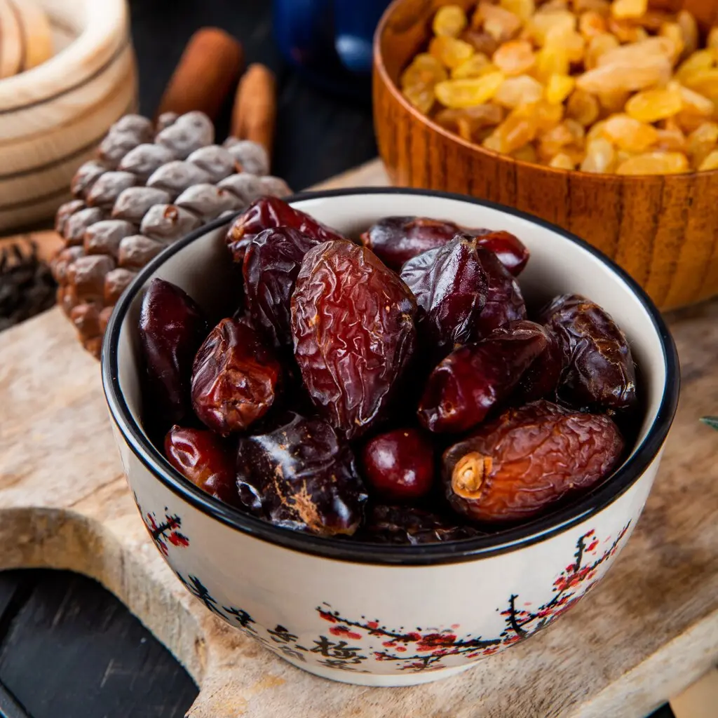 Dates - Premium imported dates including Saudi Ajwa, Medjool, and Safawi varieties.
